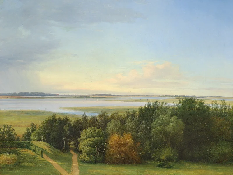 1812-Thorald Brendstrup - Veduta del lago Maribo - 1846